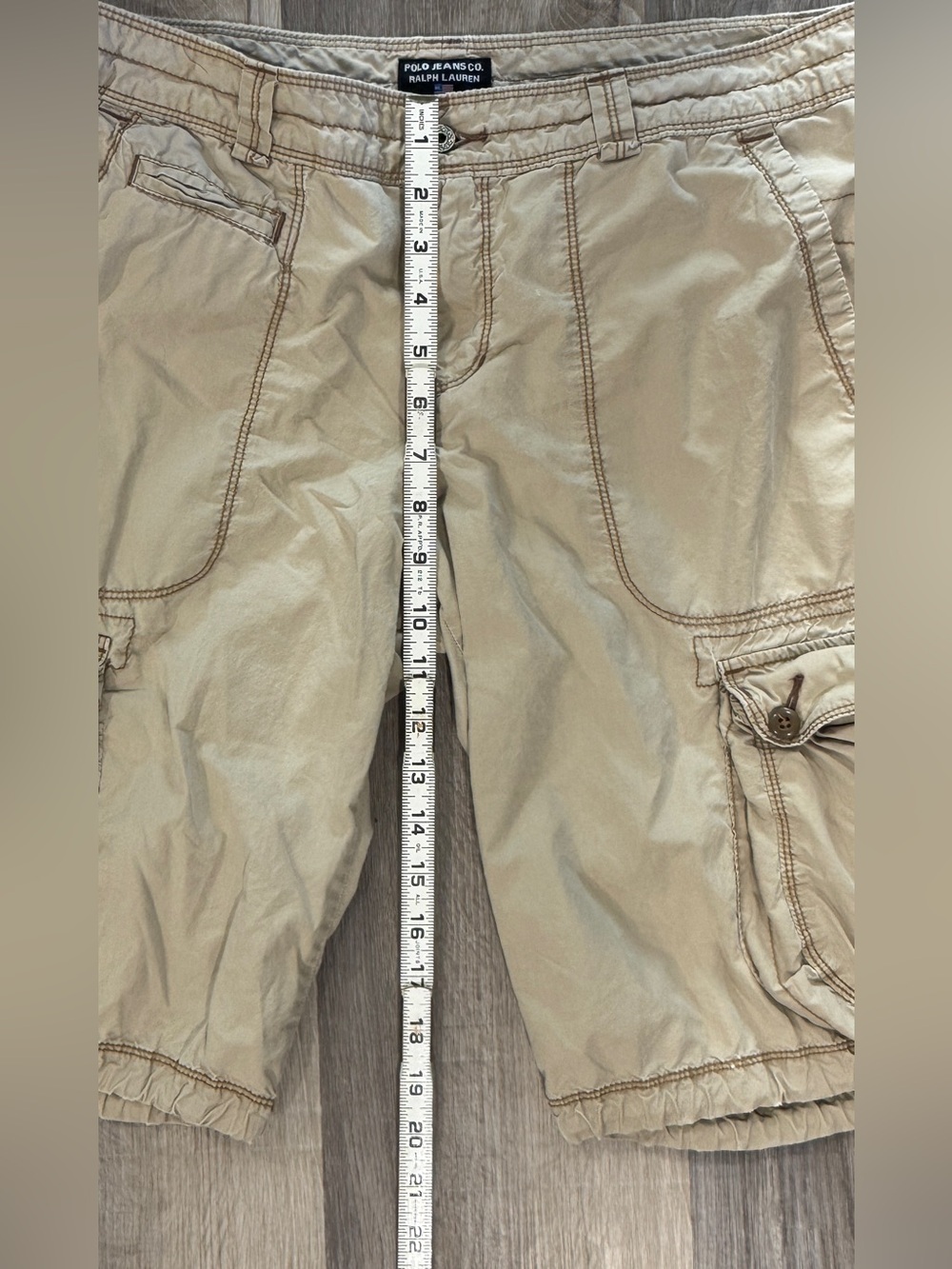 Vtg Y2K Polo by Ralph Lauren Khaki Cargo Shorts - Women’s - Picture 5 of 9